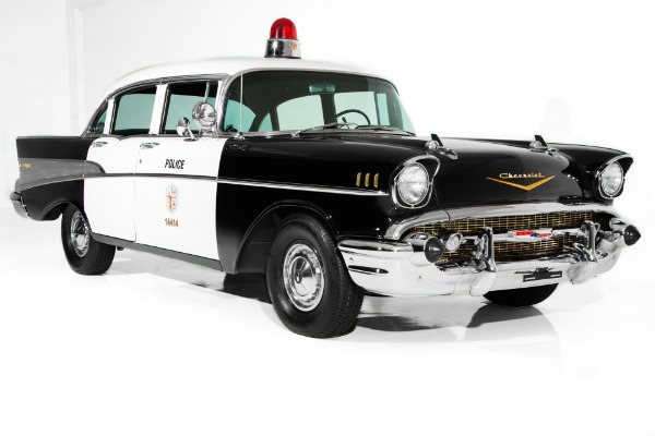 Used 1957 Chevrolet Bel Air Police Car V8 New Chrome for sale $39,900 at AAN Dealer Demo Site in Gurnee IL 60031 1